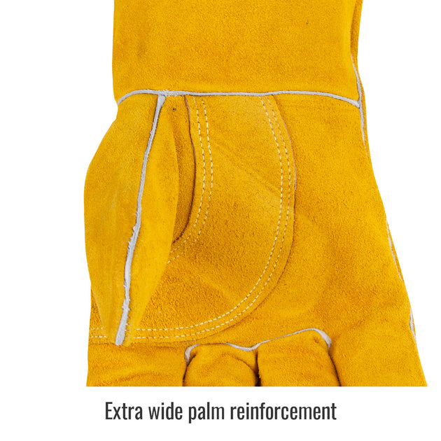Extra wide palm reinforcement — Black Stallion 115 welding gloves