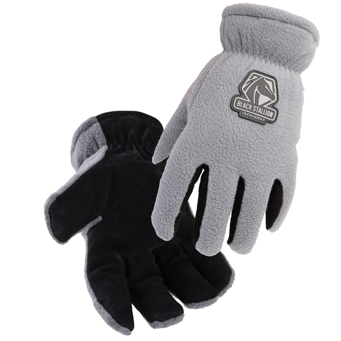 Black Stallion 15FH-GRAY Toolhandz® Pro Fleece/Cow Split Multiblend Insulated Ergonomic Gloves