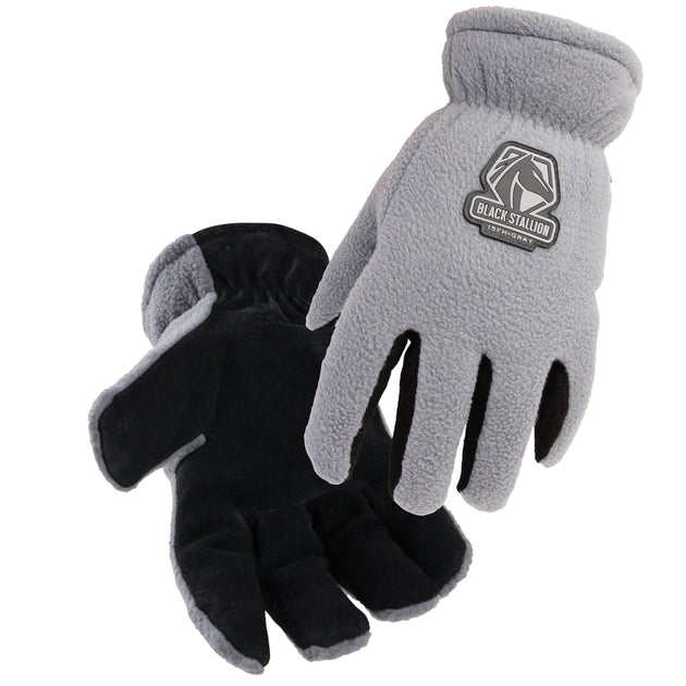 Black Stallion 15FH-GRAY Toolhandz® Pro Fleece/Cow Split Multiblend Insulated Ergonomic Gloves