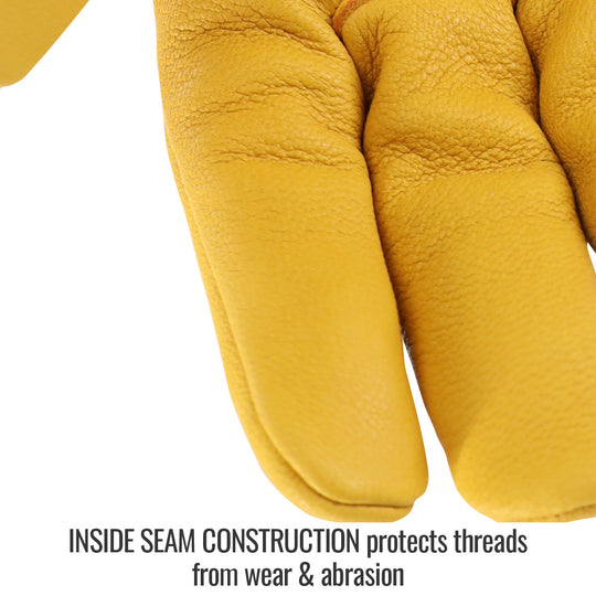 Inside Seam Construction protects threads from wear & abrasion — Black Stallion 18 style gloves