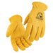 Black Stallion 18DP Grain Deerskin Elastic Wrist DRIVER'S Style Gloves, Reinforced Palm