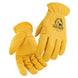 Black Stallion 18DP Grain Deerskin Elastic Wrist DRIVER'S Style Gloves, Reinforced Palm