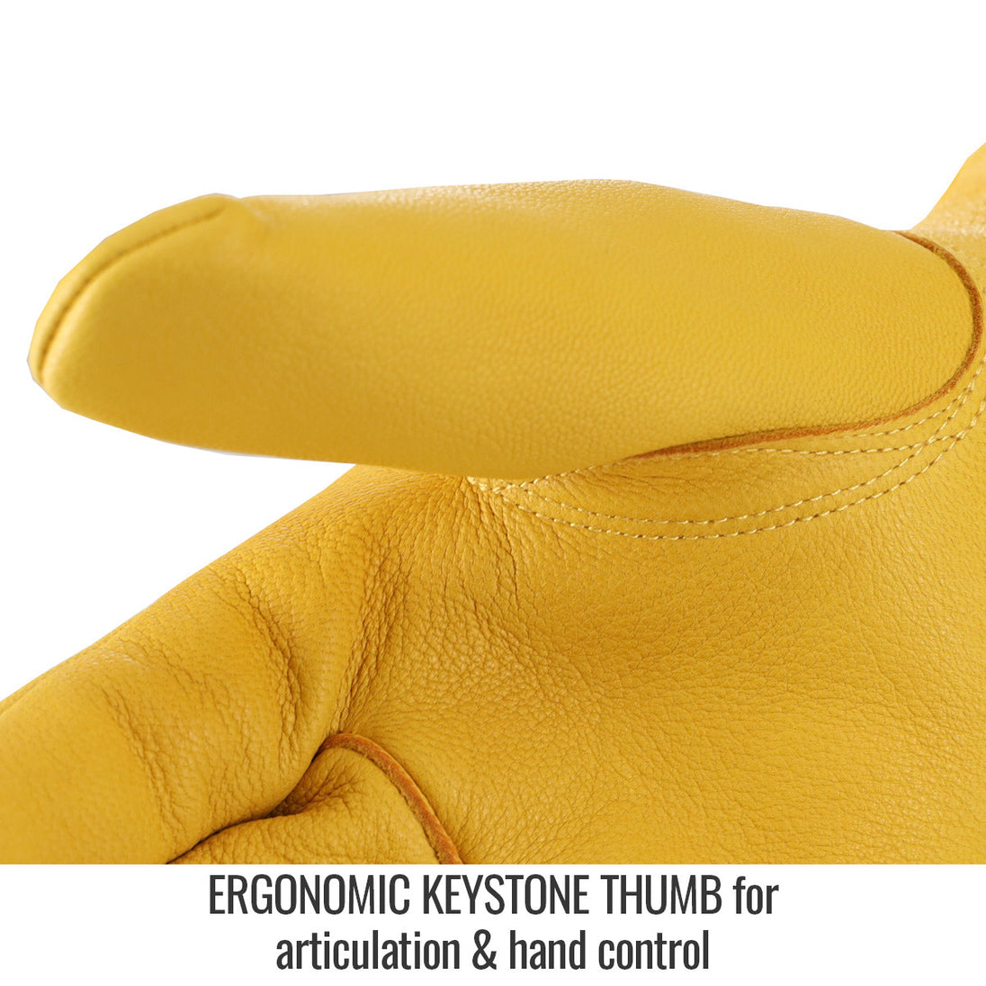 Ergonomic Keystone Thumb for articulation & hand control — Black Stallion 18W style gloves
