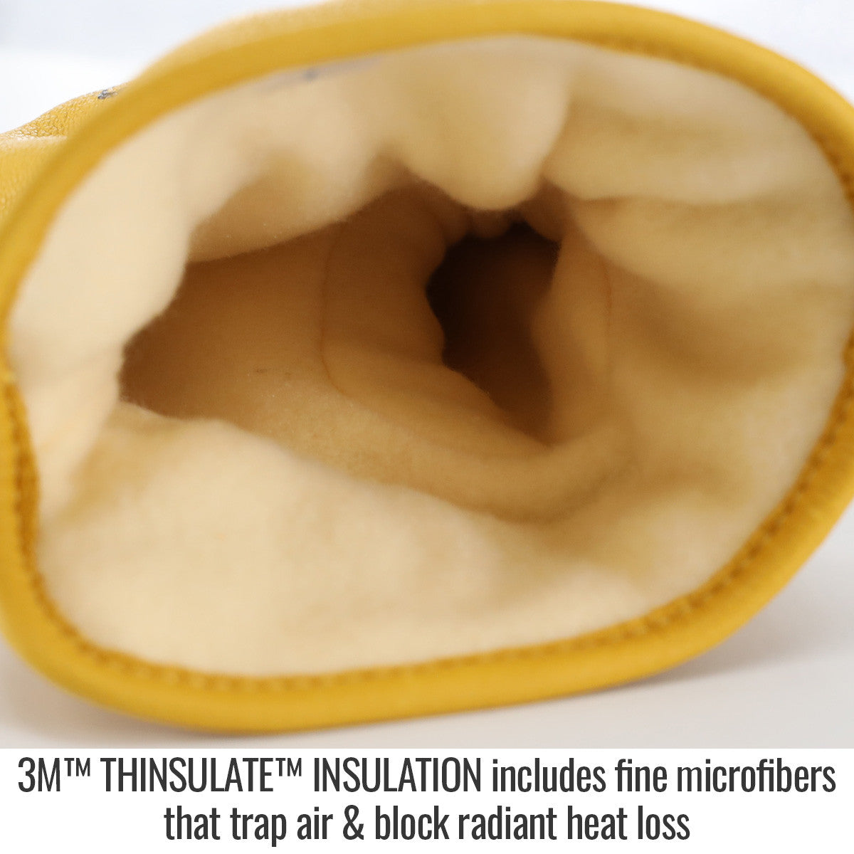 Thinsulate™ Insulation includes fine microfibers that trap air & block radiant heat loss — Black Stallion 18W style gloves