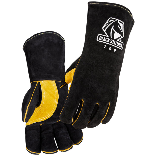 Black Stallion 200 Side Split Cowhide High Quality Welding Gloves