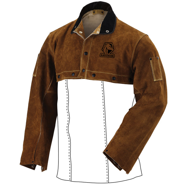 Black Stallion 21CS Split Cowhide Cape Sleeves