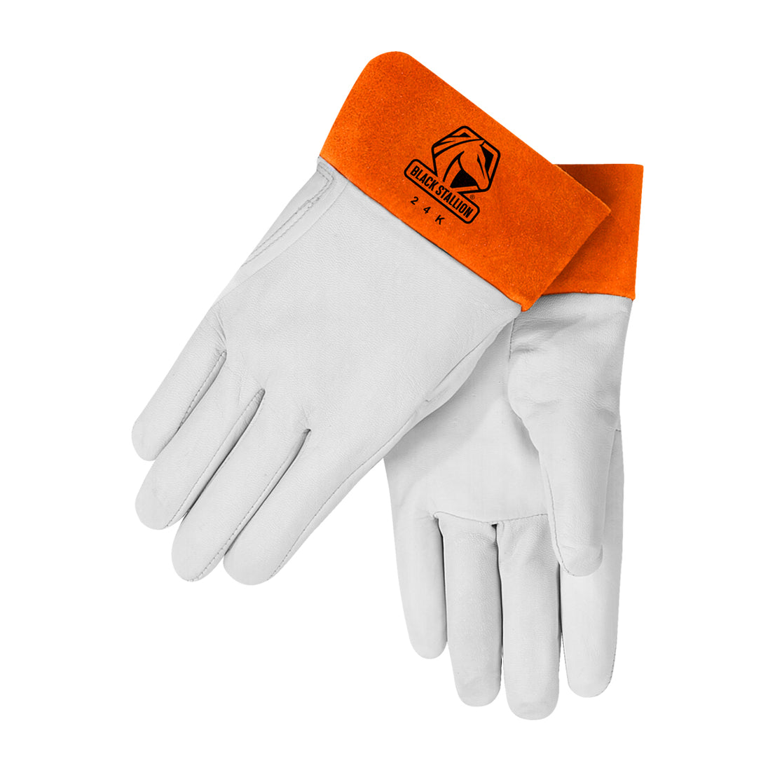 Black Stallion 24K Grain Kidskin Short Cuff TIG Welding Gloves
