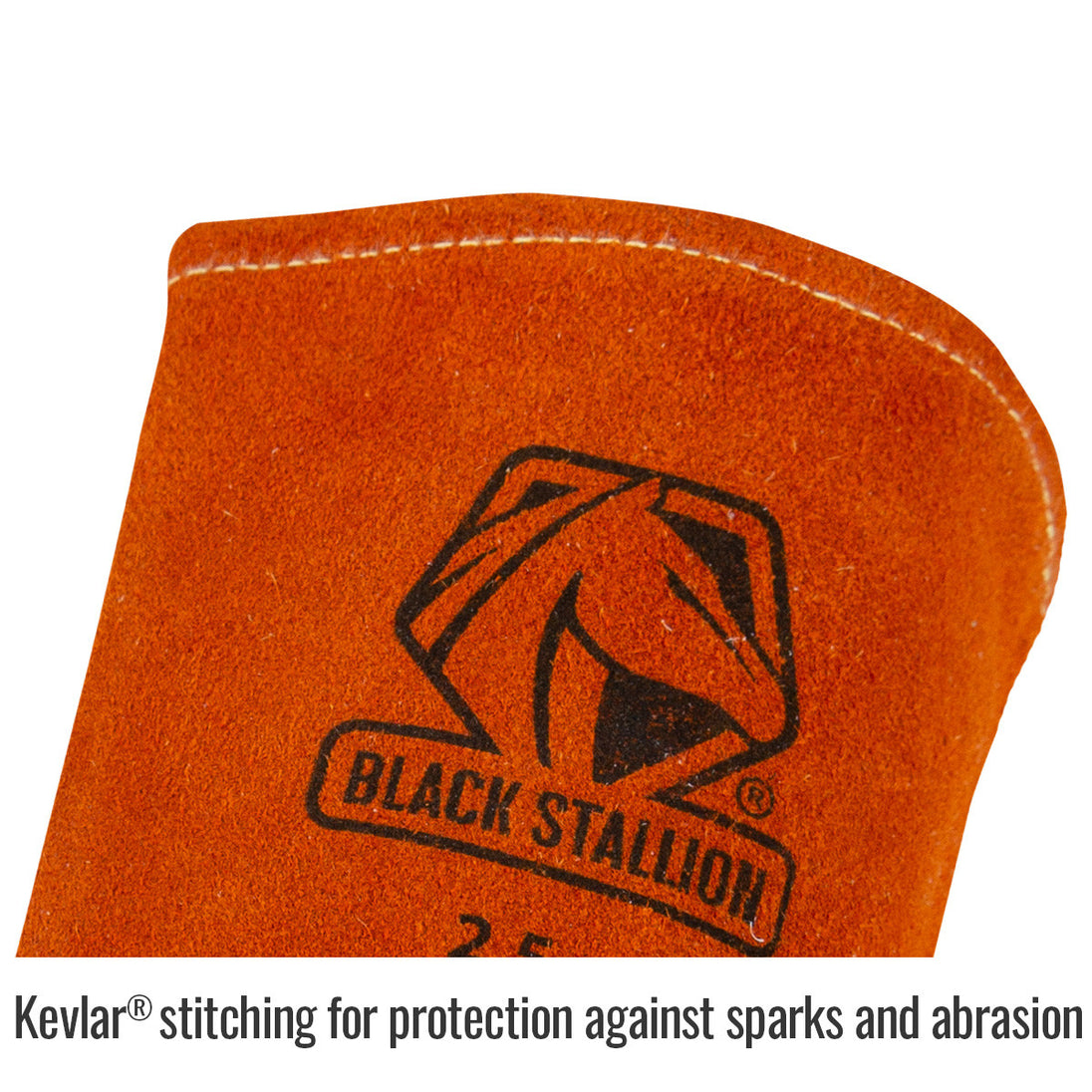 Kevlar® stitching for protection against sparks and abrasion — Black Stallion 25 mig glove