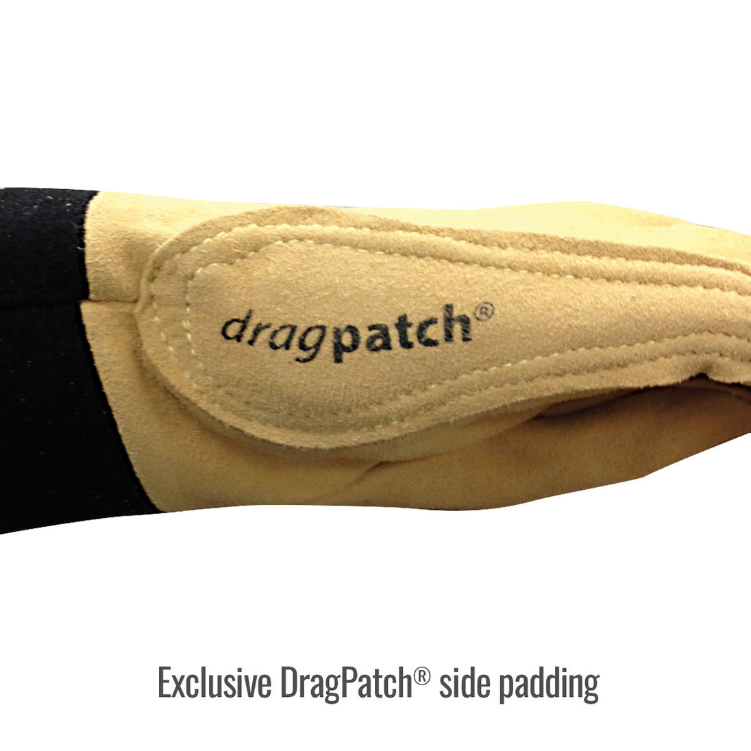 Exclusive DragPatch® side padding — Black Stallion 25D-BLK welding gloves