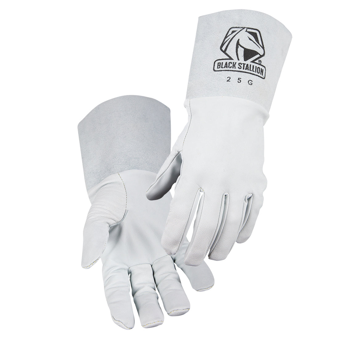 Black Stallion 25G Grain Goatskin Long Cuff TIG Welding Gloves
