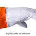 DragPatch® padded side reinforcement — Black Stallion 25K tig glove