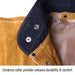 Corduroy collar provides enhanced durability & comfort — Black Stallion 30WC welding jacket