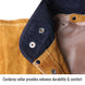 Corduroy collar provides enhanced durability & comfort — Black Stallion 30WC welding jacket