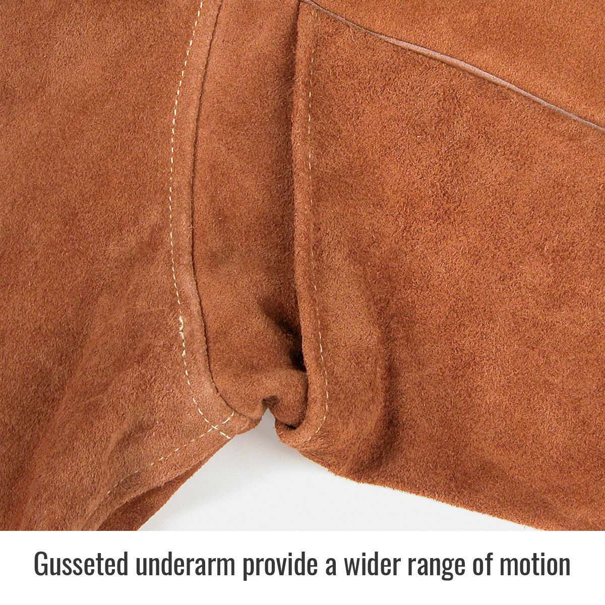 Gusseted underarm provide a wider range of motion — Black Stallion 30WC welding jacket