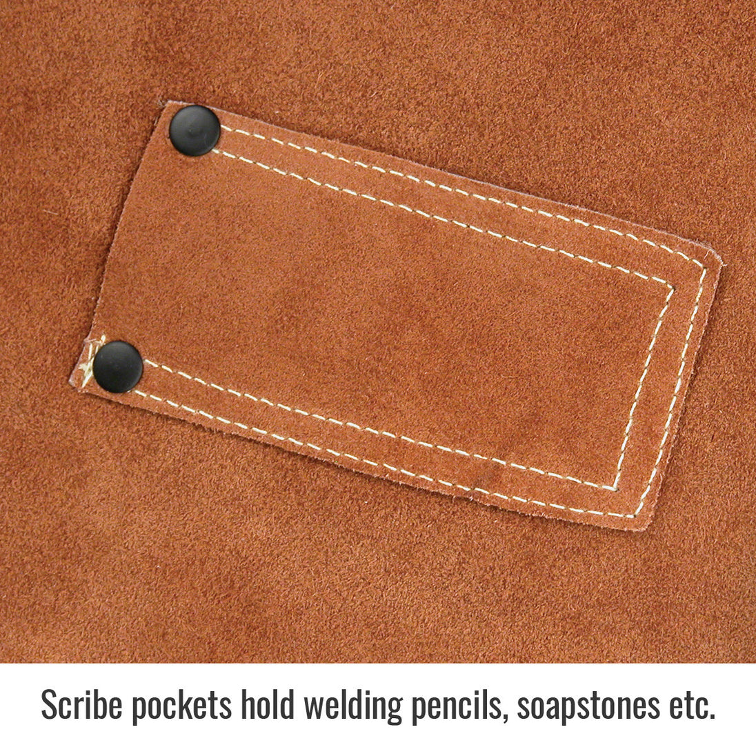 Scribe pockets hold welding pencils, soapstones etc — Black Stallion 30WC welding jacket