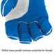 Welted seams provide maximum protection for threads — Black Stallion 320 welding gloves