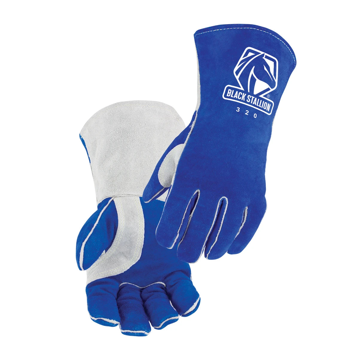 Black Stallion 320-BK Side Split Cowhide High Quality Welding Gloves