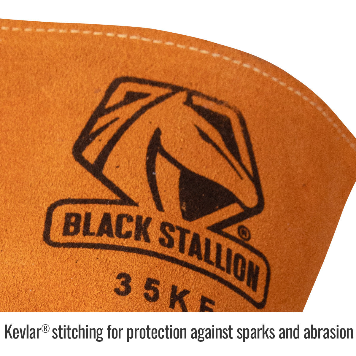 Kevlar® stitching for protection against sparks and abrasion — Black Stallion 35KF tig glove