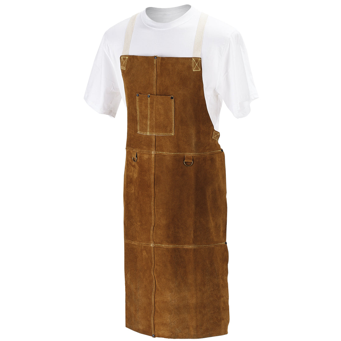 Black Stallion 42A Side Split Cowhide Leather 42 Inch Welding Bib Apron