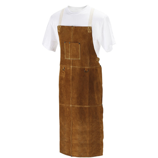 Black Stallion 48A Side Split Cowhide Leather 48 Inch Welding Bib Apron