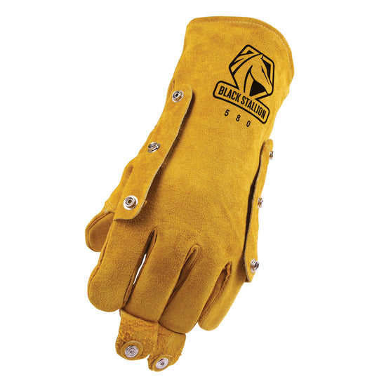 Black Stallion 580LH Side Split Cowhide, Left Hand Only High Quality Welding Gloves