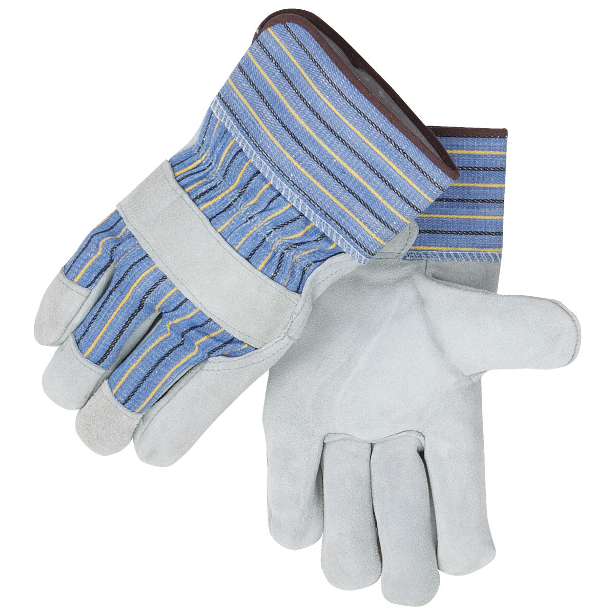 Black Stallion 5AB Sel Shlder Split Cowhide, — Strap Back Standard Leather Palm Work Gloves