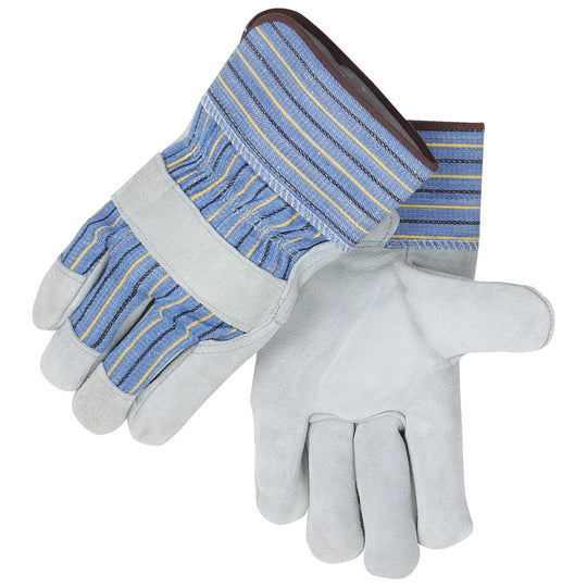 Black Stallion 5AB Sel Shlder Split Cowhide, — Strap Back Standard Leather Palm Work Gloves
