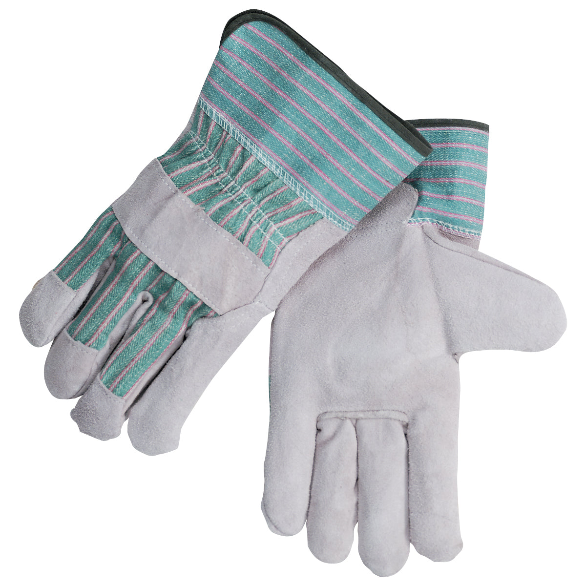 Black Stallion 5BE Split Cowhide Strap Back Basic Leather Palm Work Gloves