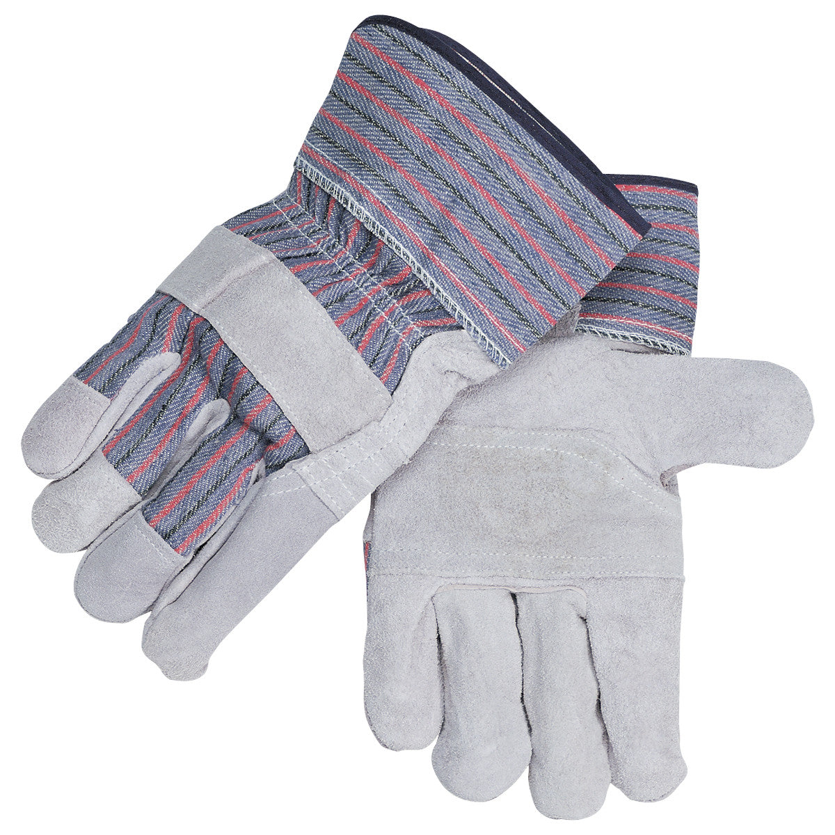 Black Stallion 5BEE Split Cowhide Patched Palm Basic Leather Palm Work Gloves