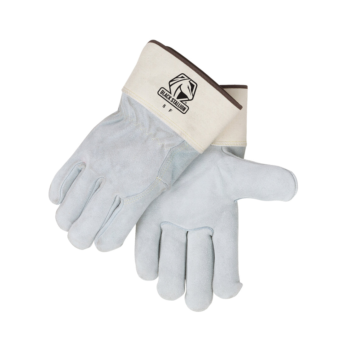 Black Stallion 5F Side Split Cowhide Full Back Premium Leather Palm Work Gloves