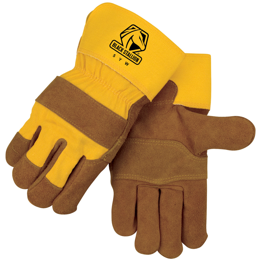 Black Stallion 5YW Side Split Cowhide Patched Leather Palm Winter Work Gloves