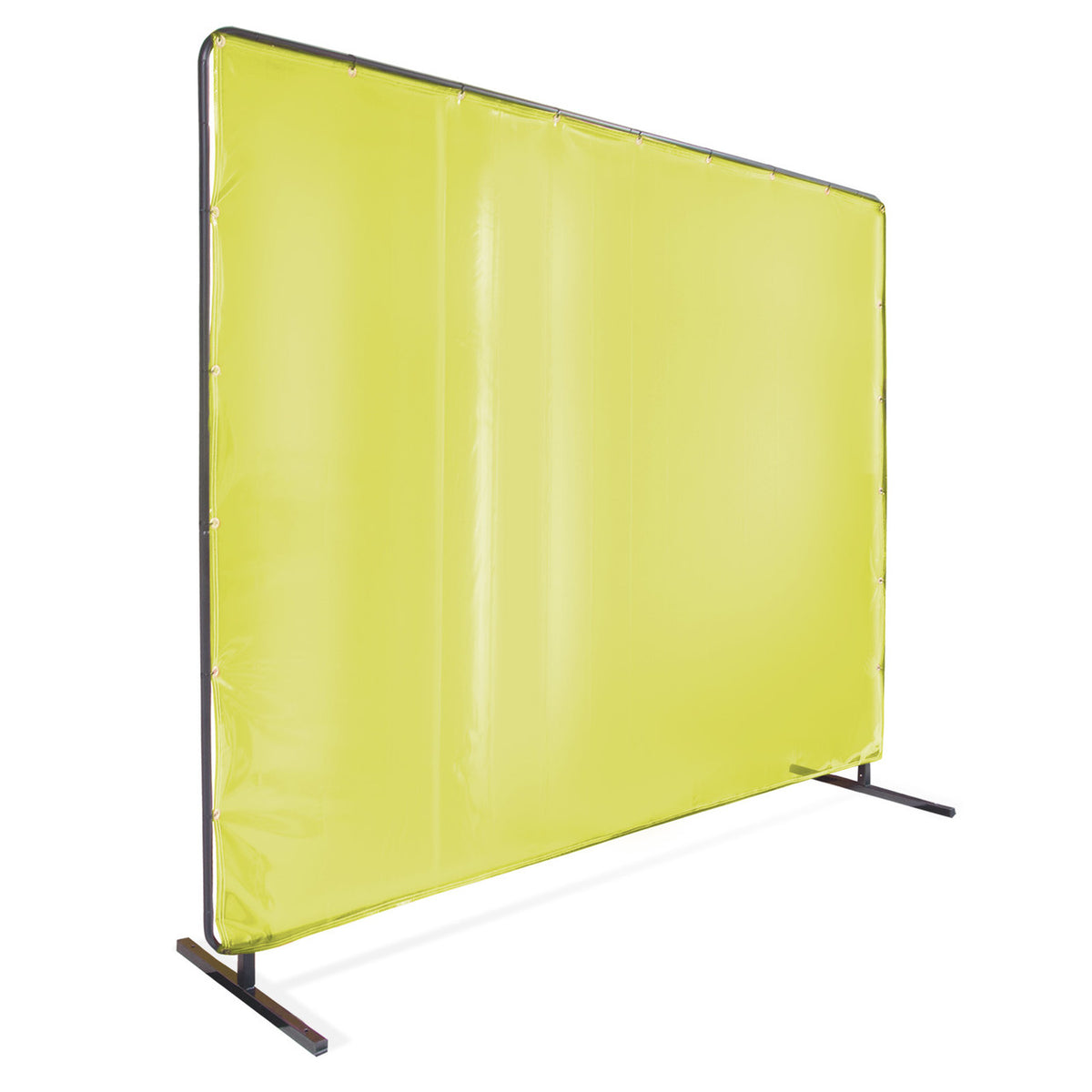 Black Stallion 6X10VF1-YEL 14 Mil 6' x 10' Yellow Saf-Vu 1 Panel Welding Screen & Frame Set