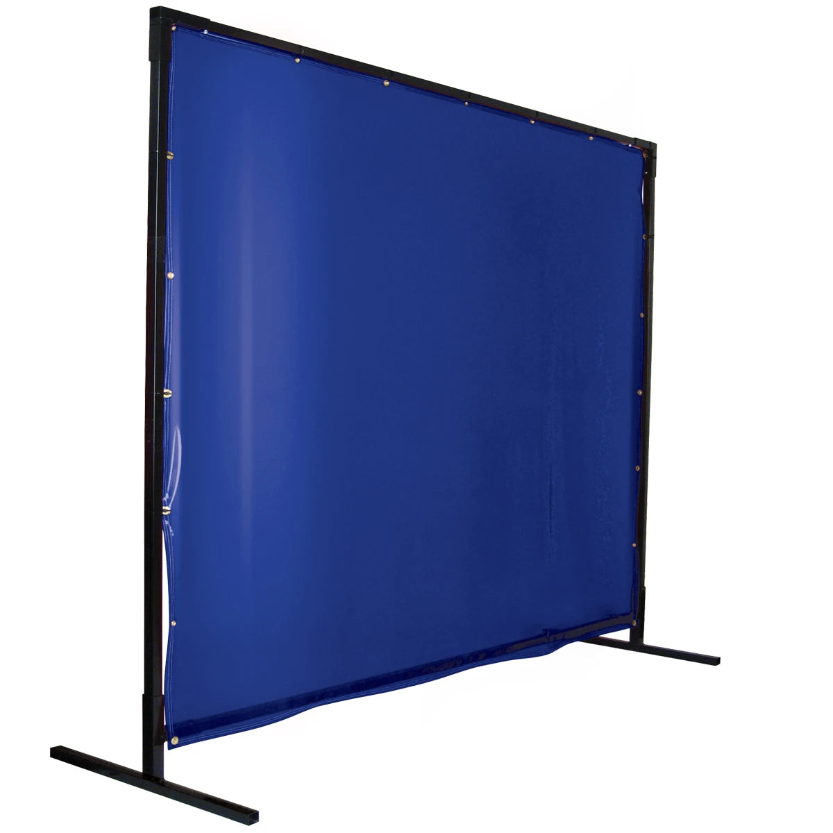 Black Stallion 6X10VSQF1-BLU 14 Mil 6' x 10' Blue Saf-Vu 1 Panel Welding Screen & QuickFrame Set