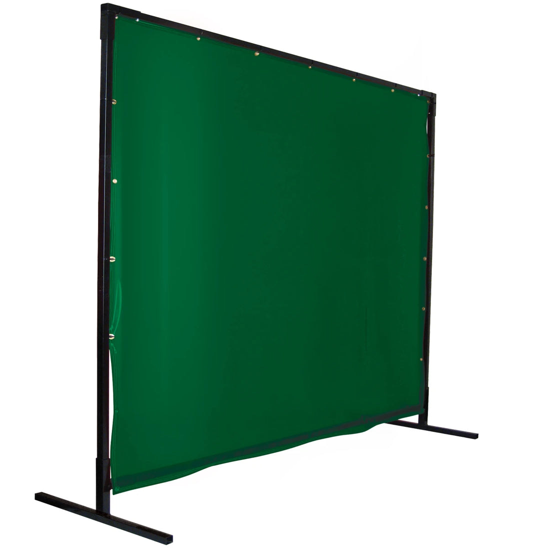 Black Stallion 6X10VSQF1-GRN 14 Mil 6' x 10' Green Saf-Vu 1 Panel Welding Screen & QuickFrame Set
