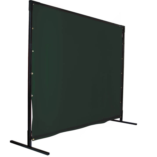 Black Stallion 6X10VSQF1-SH8 14 Mil 6' x 10' Shade 8 Saf-Vu 1 Panel Welding Screen & QuickFrame Set