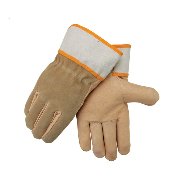 Black Stallion 6P Grain Pigskin/Side Split Cowhide FITTER'S Leather Palm Work Gloves