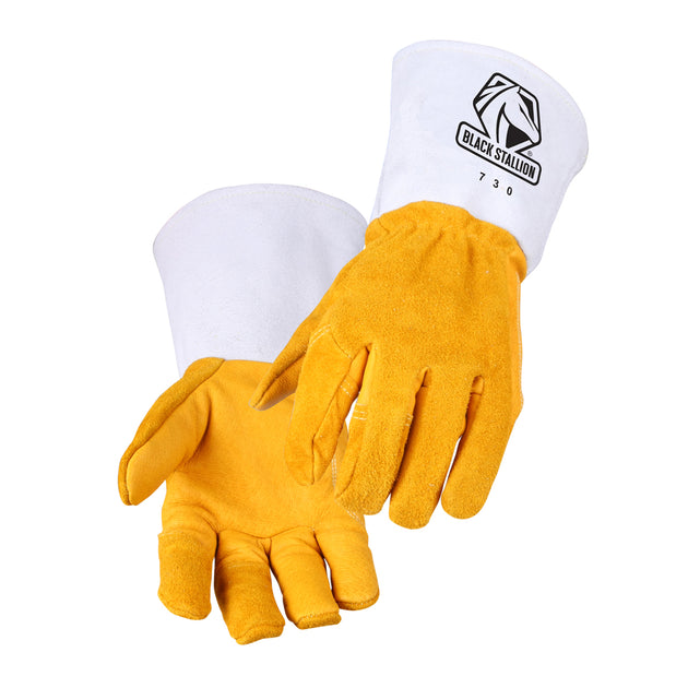 Black Stallion 730 Maximus Premium Grain/Split Cowhide Stick Welding Glove