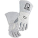 Black Stallion 750 Premium Grain Elkskin Stick glove with Nomex® Lined Back, Pearl White