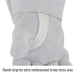 Thumb strap for extra reinforcement in Key stress area — Black Stallion 750 stick glove