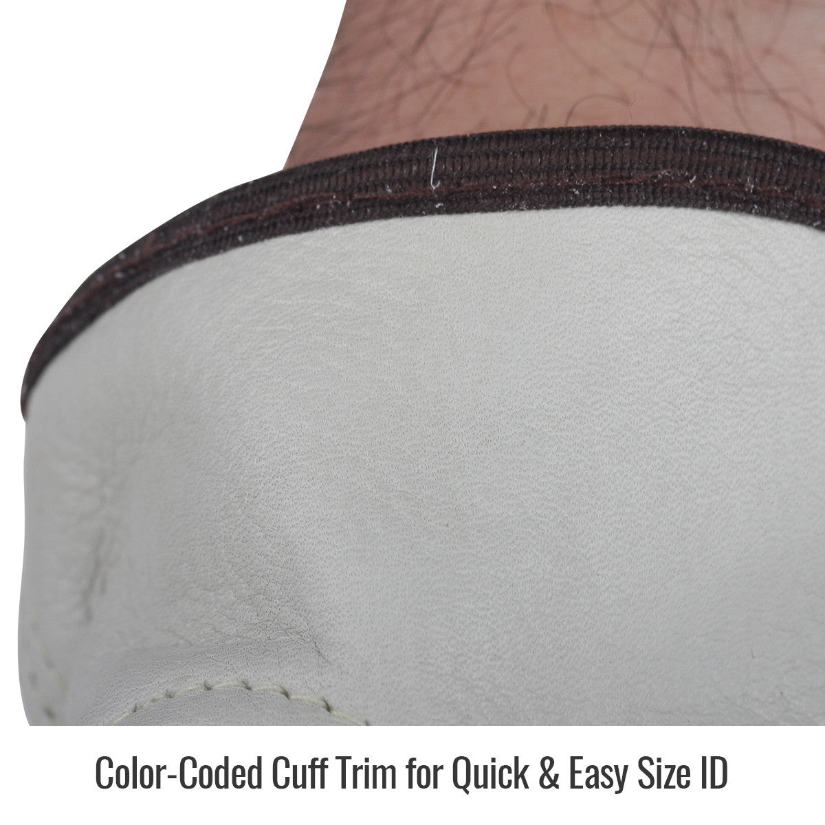 Cuff Trim for Quick & Easy Size ID — Black Stallion 87 style gloves