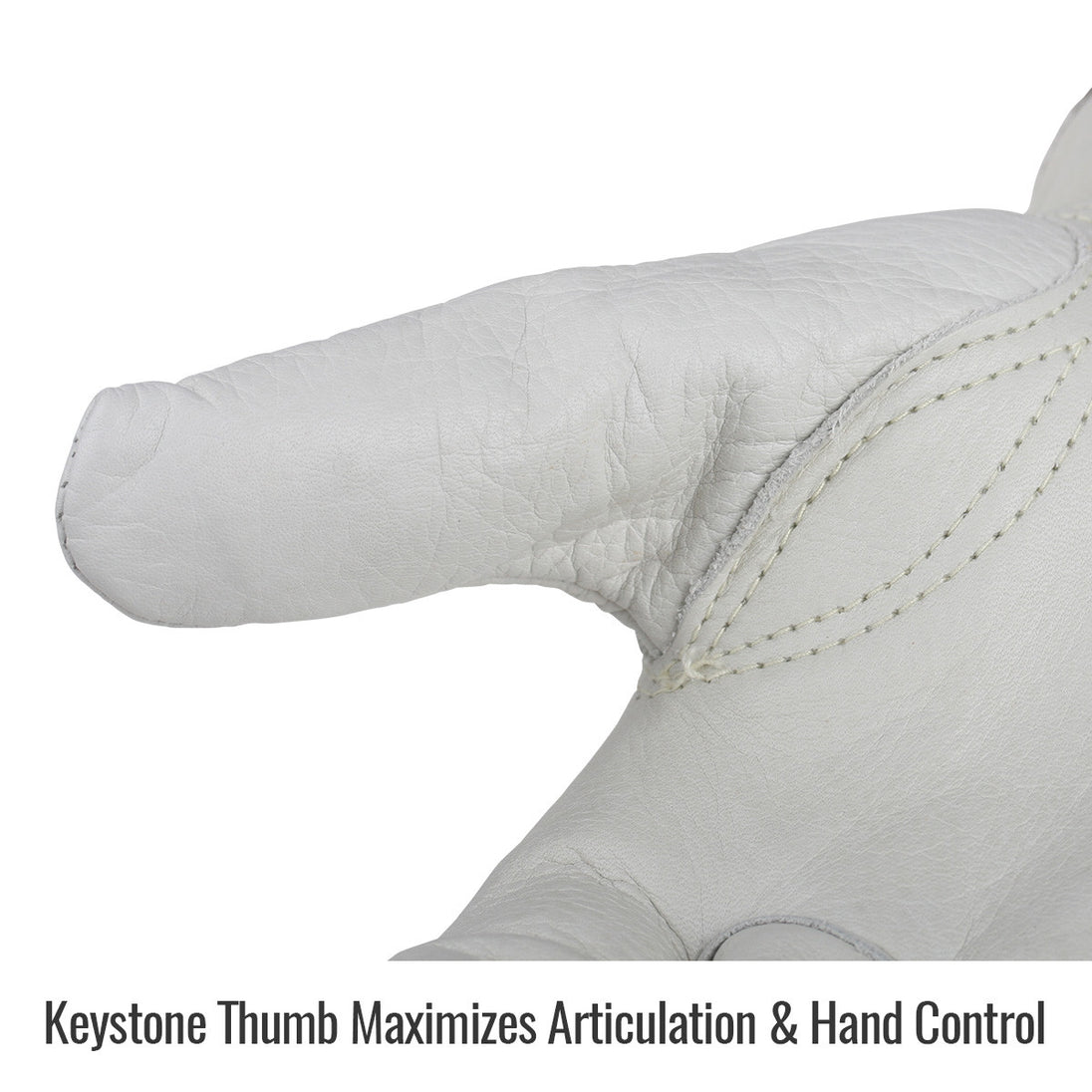 Keystone Thumb Maximizes Articulation & Hand Control — Black Stallion 87 style gloves