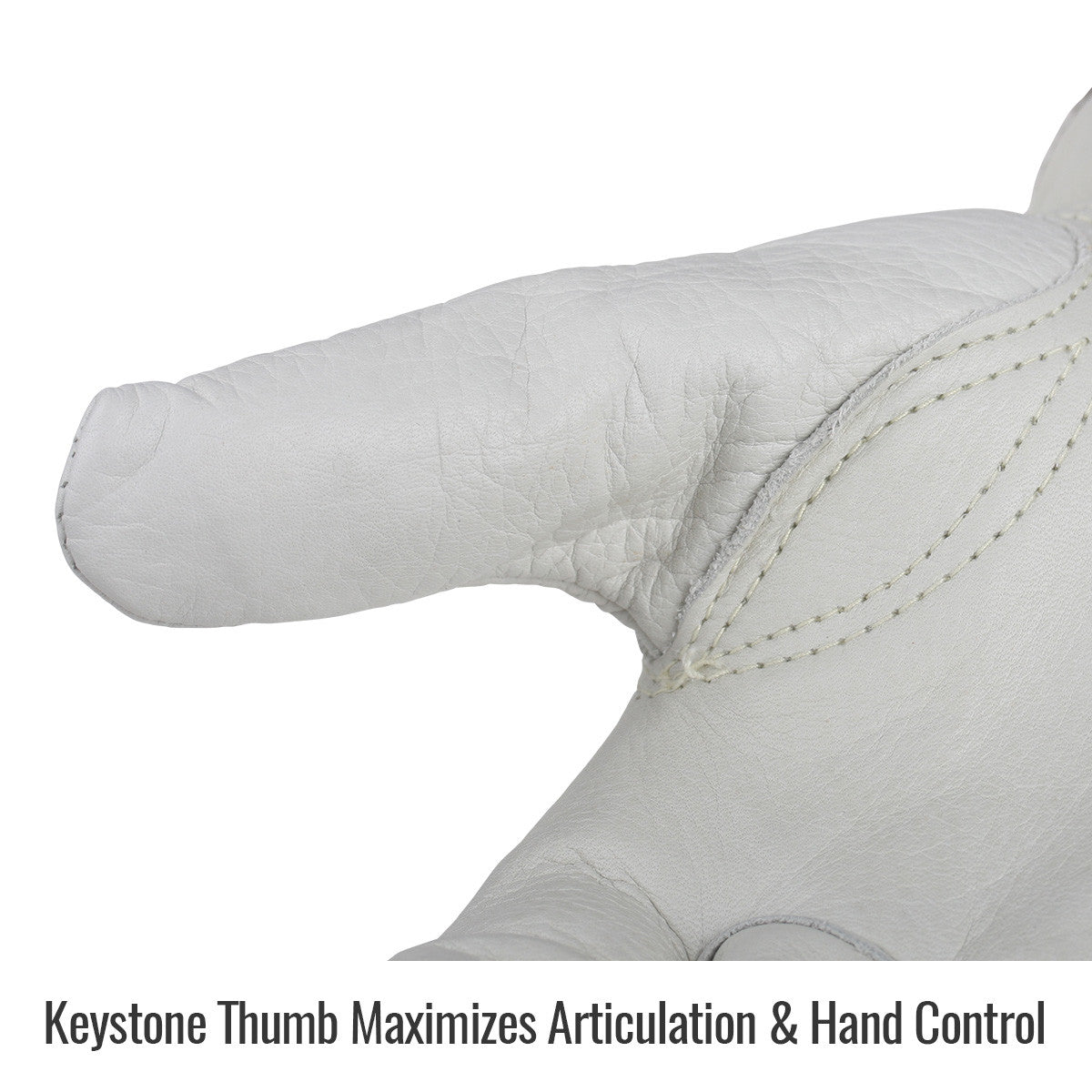 Keystone Thumb Maximizes Articulation & Hand Control — Black Stallion 87 style gloves