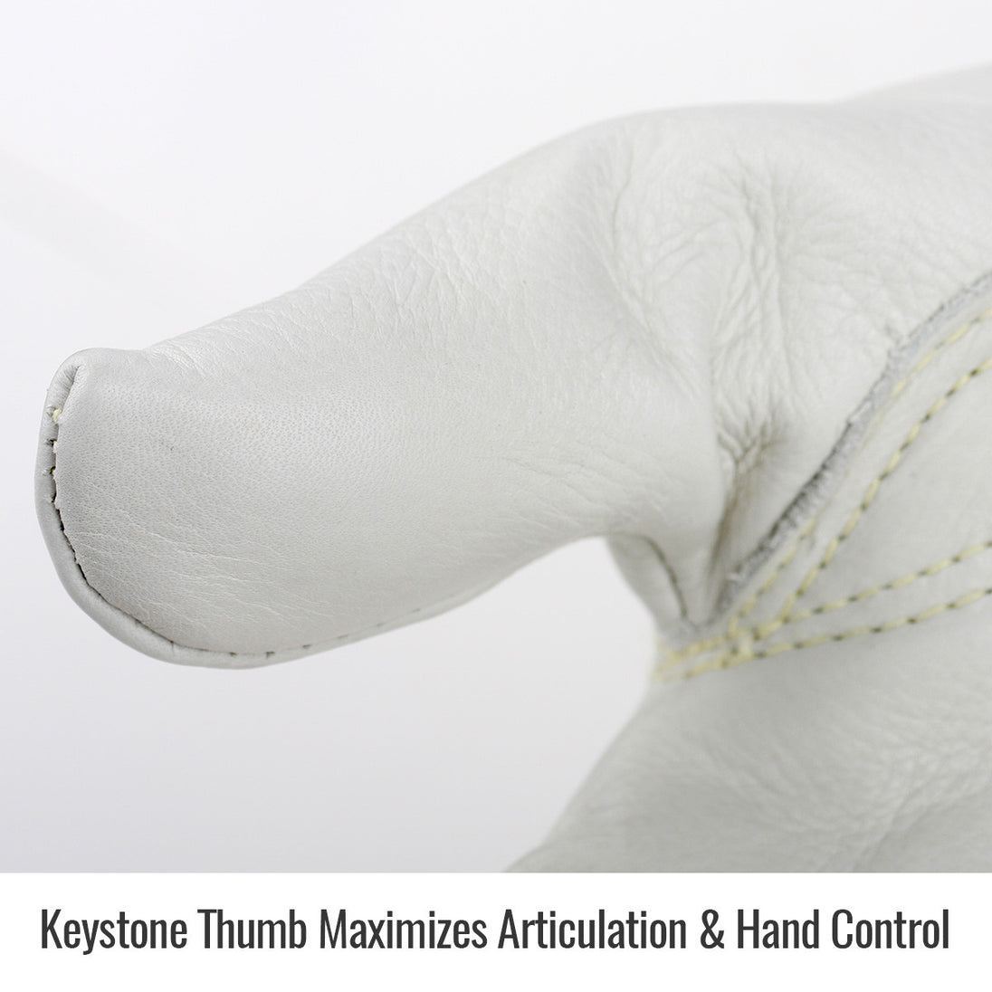 Keystone Thumb Maximizes Articulation & Hand Control — Black Stallion 87K style gloves