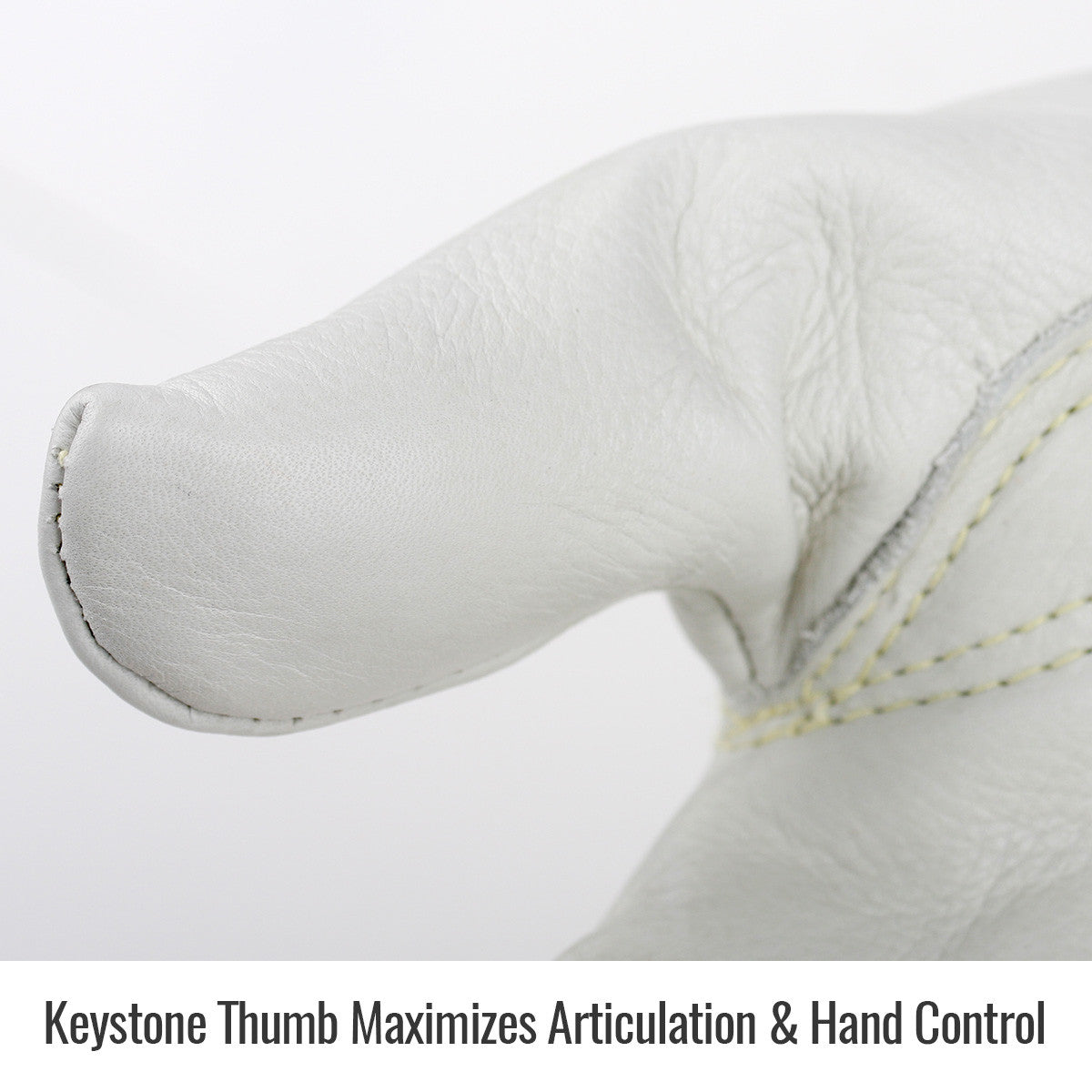 Keystone Thumb Maximizes Articulation & Hand Control — Black Stallion 87K style gloves