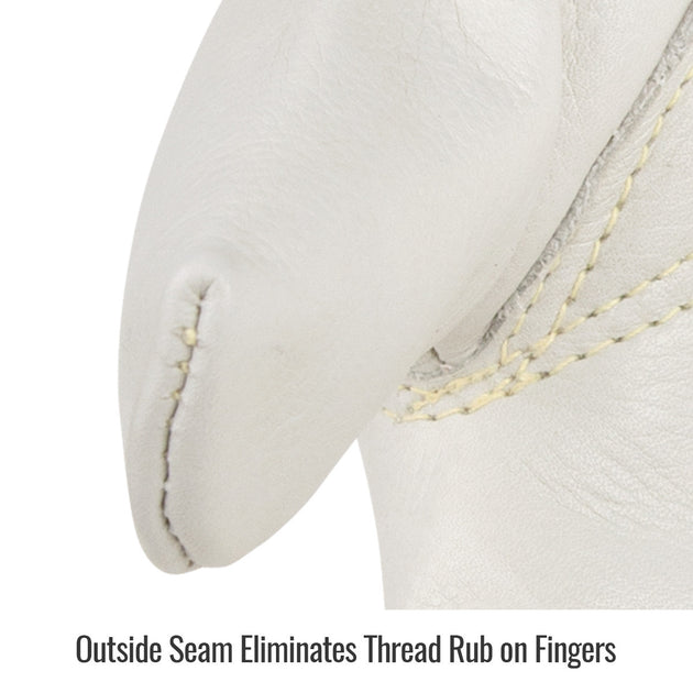 Outside Seam Eliminates Thread Rub on Fingers — Black Stallion 87K style gloves