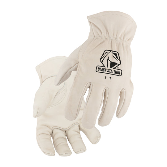 Black Stallion 91 Premium Grain Cowhide Drivers Glove