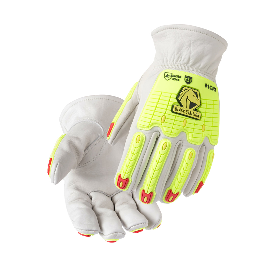 Black Stallion 91CRI Grain Cowhide A6 Cut & Impact Resistant Drivers Glove
