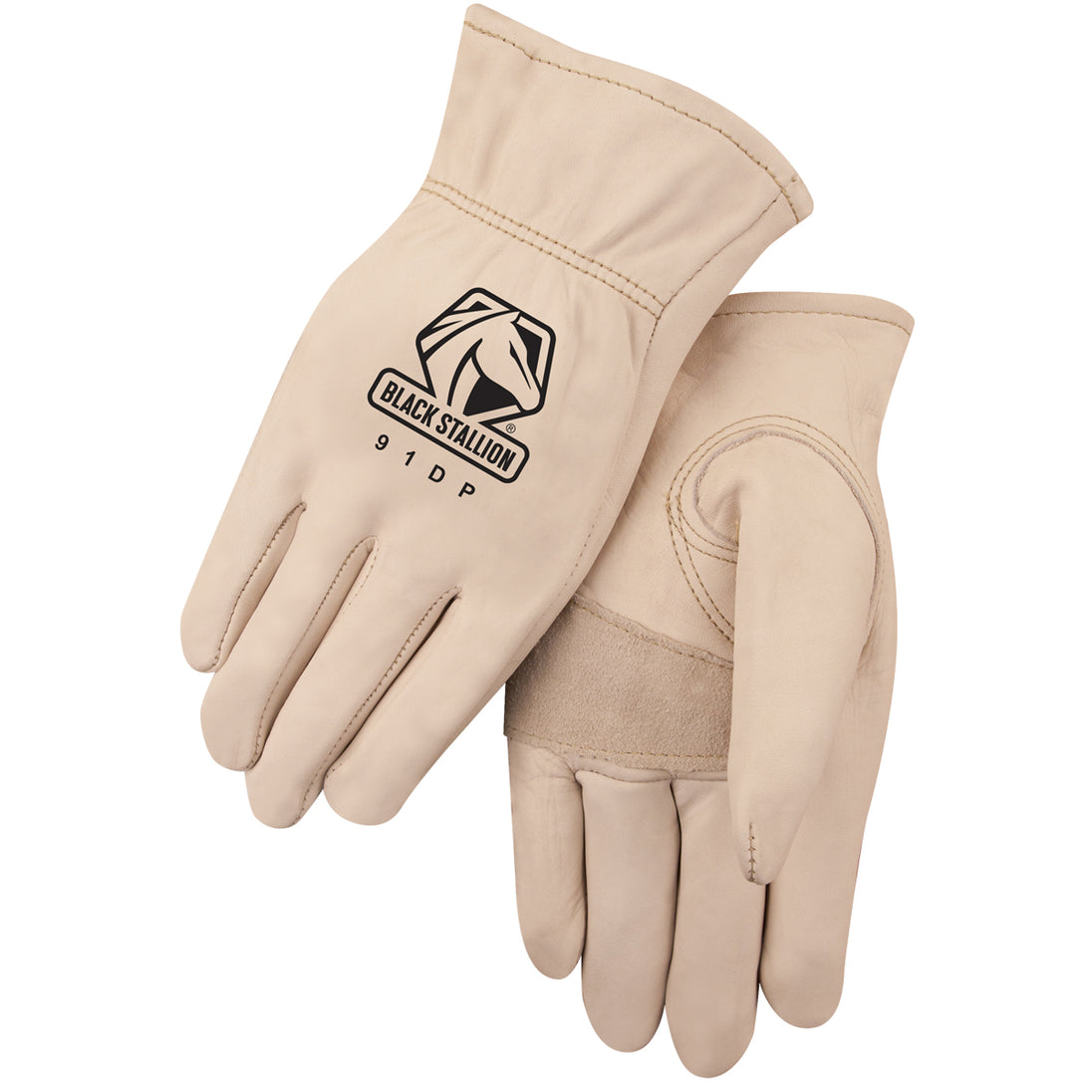 Black Stallion 91DP Grain Cowhide Double Palm DRIVER'S Style Gloves