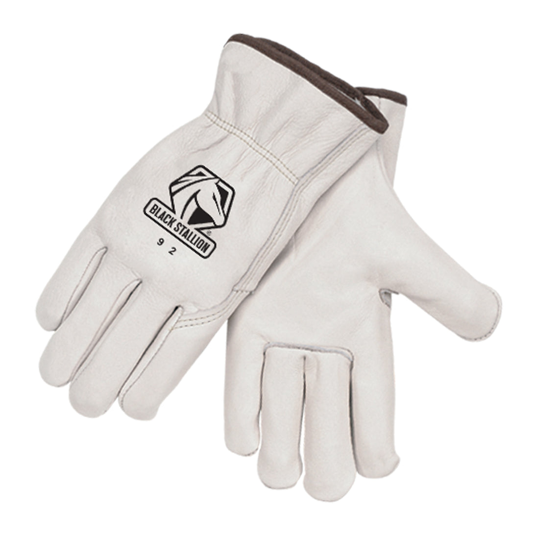 Black Stallion 92 Grain Cowhide Elastic Wrist Premium DRIVER'S Style Gloves