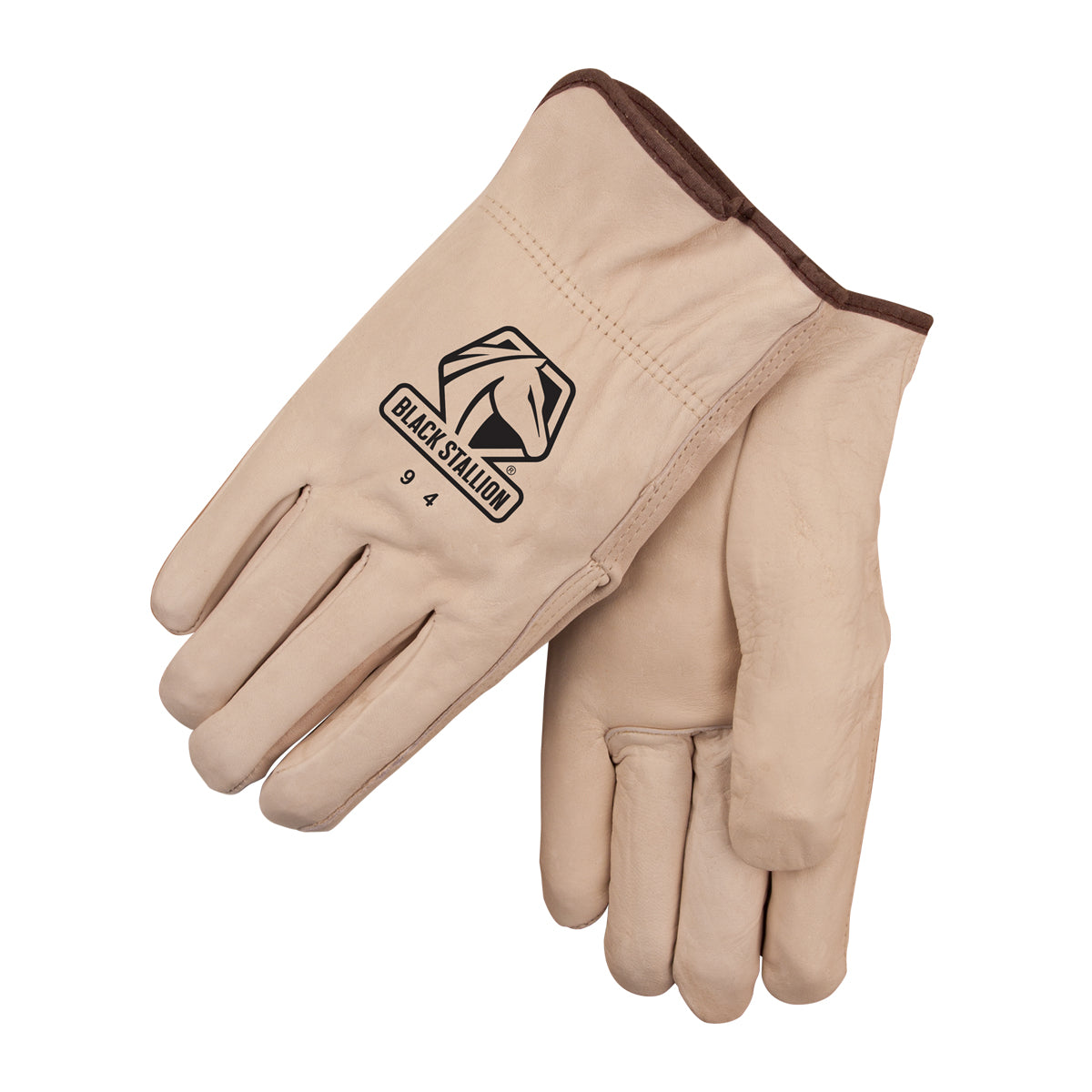 Black Stallion 94 Grain Cowhide Elastic Wrist Basic DRIVER'S Style Gloves